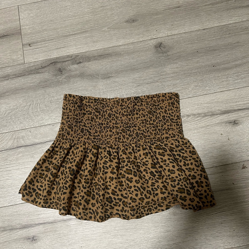 American Eagle Outfitters Brown Leopard Mini Skirt